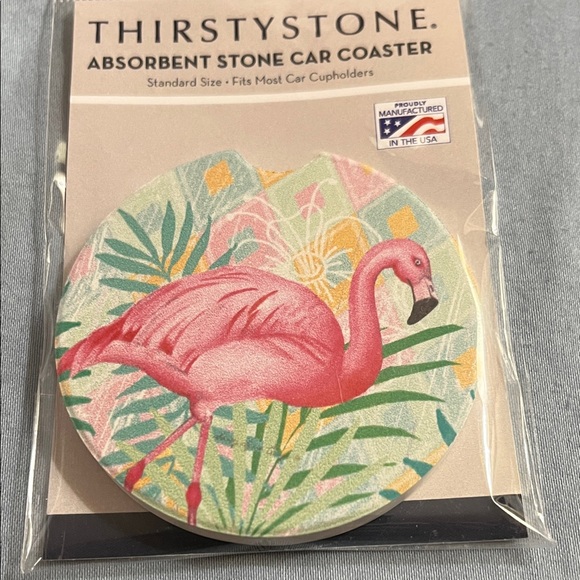 Thirstystone Other - 🦩21 - NWT Thirstystone Tropical Flamingo Car Coaster